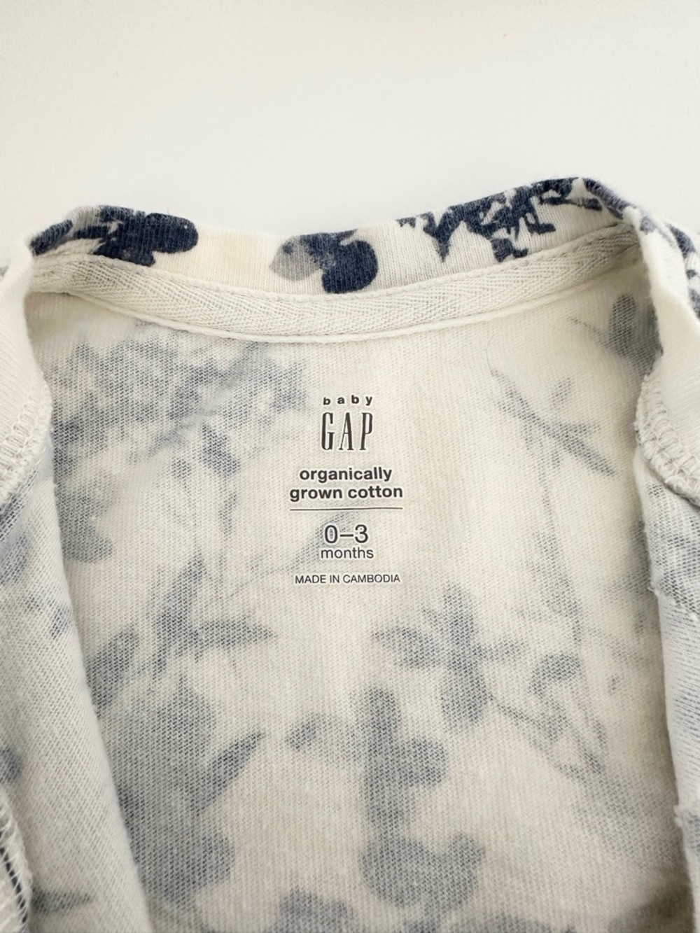 Chinoiserie Style Floral Footed Onesie - Picture 4 of 4